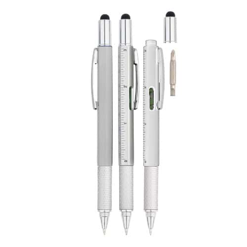 Multi Function Pen - SILVER - Gift Junction